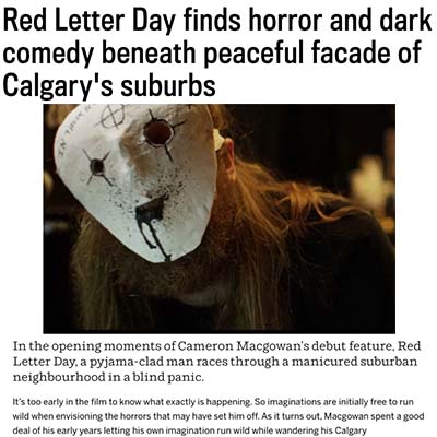  Red Letter Day finds horror and dark comedy beneath peaceful facade of Calgary's suburbs